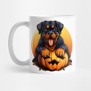 Rottweiler Dog inside Pumpkin #2 Mug